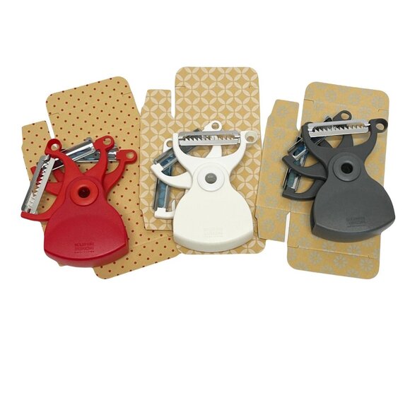Kuhn Rikon 3-in-1 Peeler serrated, straight, or julienne NEW ESSENTIAL COLORS - Picture 1 of 7